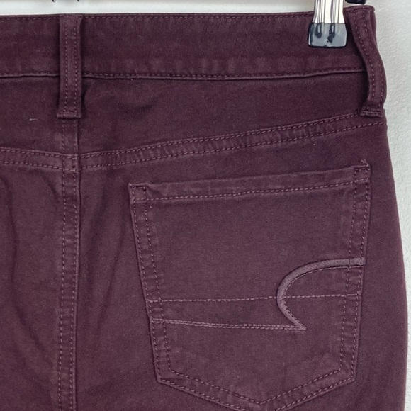 AE Straight Burgundy Stretch Jeggings - Picture 9 of 12